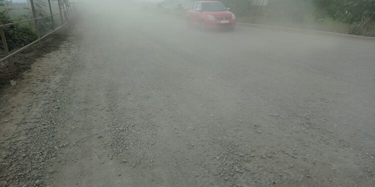 मुंबई-गोवा महामार्गावर धुळीचे साम्राज्य