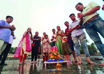 रायगड जिल्ह्यात उत्साही वातावरणात ‘गौरी गणपतीं’चे विसर्जन