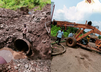हेटवणेच्या फुटलेल्या पाईपलाईनचे काम युद्धपातळीवर