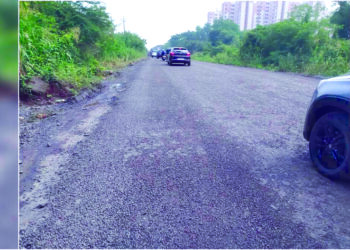 उरण-पनवेल महामार्गावर खड्डे