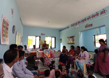 आक्षी-साखर येथे अंगणवाडीच्या नवीन इमारतीचे उदघाटन