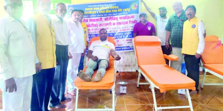 लायन्सच्या रक्तदान शिबिरात २७ बाटल्या रक्तसंकलन