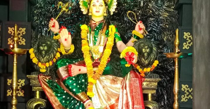 उरण कोटनाका मंडळाची पर्यावरण पूरक देवी