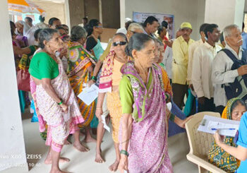 नेत्र शिबिरात ७४ रुग्णांची तपासणी