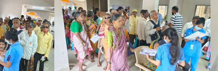 नेत्र शिबिरात ७४ रुग्णांची तपासणी