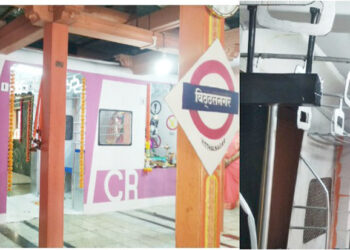 विठ्ठलनगरमध्ये दुर्गामाता एक्सप्रेस देखावा