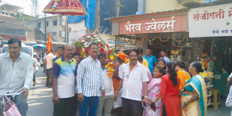 कोर्लई ते एकविरा पालखीसह पदयात्रा