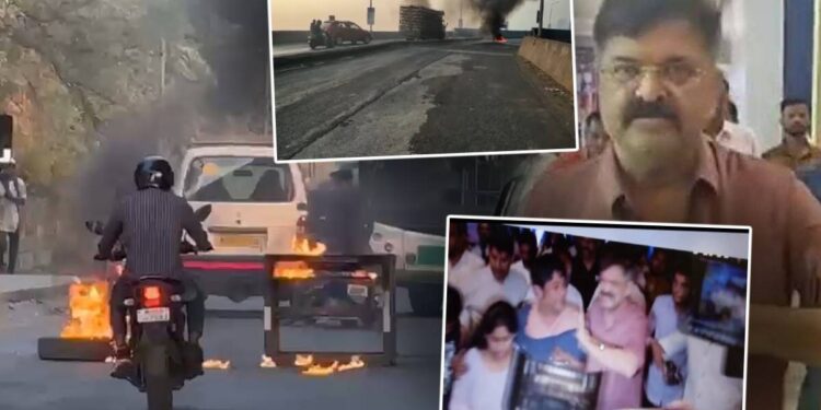 जितेंद्र आव्हाडांविरोधात विनयभंगाचा गुन्हा दाखल! जाळपोळ करुन रास्ता रोको