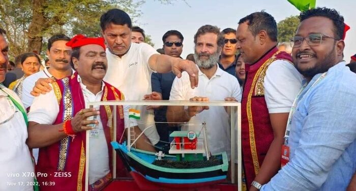 राहुल गांधी यांच्या भारत जोडो पदयात्रेत रायगड काँग्रेसचा डंका