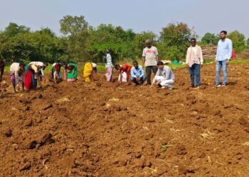 कर्जाचा डोंगर घेऊन पोशिंदा उतरला शेतात