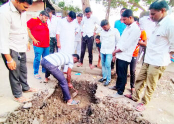 रस्त्यावरील सांडपाण्याची समस्या मिटली