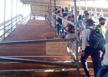 रेल्वे पुलाच्या दुरुस्ती कामाला सुरुवात