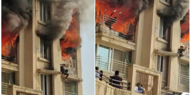 मुंबईत बहुमजली इमारतीला आग