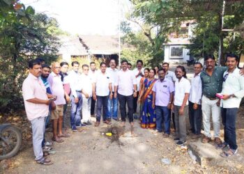 धोलपाडा येथील रस्त्याचे काँक्रिटीकरण