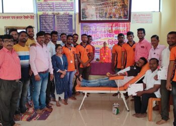 श्री शिव शंभु प्रतिष्ठान वर्धापन दिनी रक्तदान