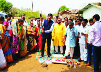 मोग्रज नळ पाणीपुरवठ्याचे योजनेचे भूमिपूजन