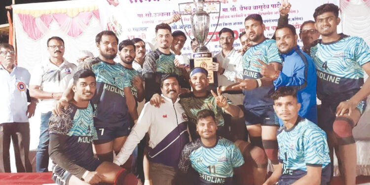 जिल्हास्तरीय भव्य कब्बडी स्पर्धा