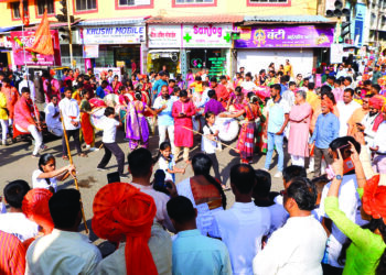 ढोलताशांच्या गजरात अलिबाग दुमदुमले