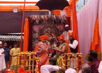 शिवाजी महाराजांच्या मूर्तीची प्राणप्रतिष्ठापना