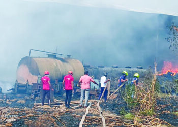 कुंभिवली ऑईल कारखान्याला आग