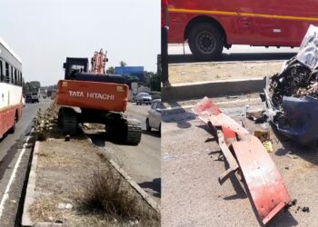 एसटीची कारला धडक