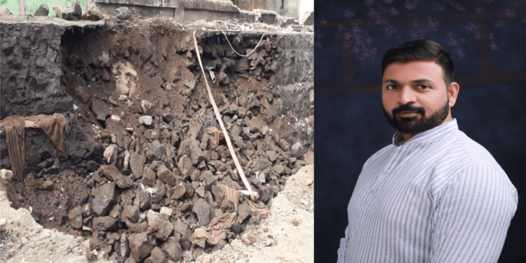 तलावाचे सुशोभिकरणाचे निकृष्ट दर्जाचे