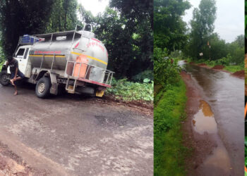 श्रीवर्धन-बोर्ली रस्ता वाहतुकीसाठी धोकादायक