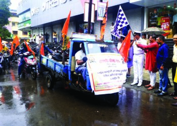 सरखेल आंग्रे यांना बाईक रॅलीतून अभिवादन