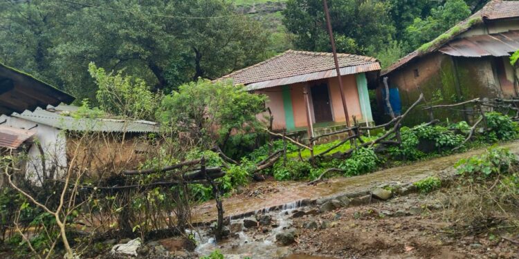 गारबटवाडी गावात जमिनीला भेगा