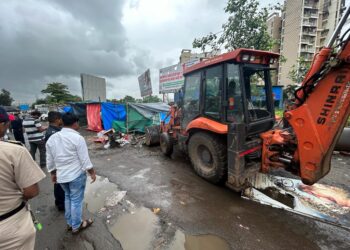 करंजाडेत अतिक्रमणावर सिडकोची कारवाई