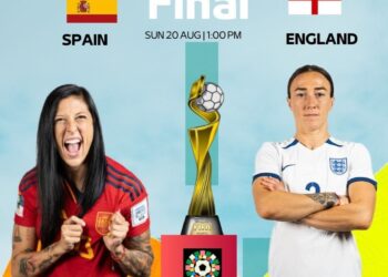 विश्‍व महिला फुटबॉल स्पर्धा; इंग्लंड-स्पेन अंतिम लढत