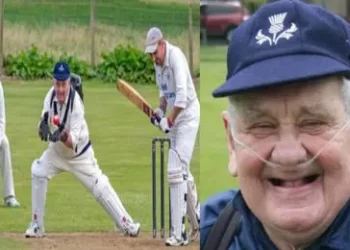 पाठीवर ऑक्सिजन सिलिंडर बांधून मैदानात