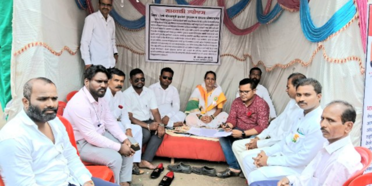 हालिवली ग्रामस्थांचे साखळी उपोषण