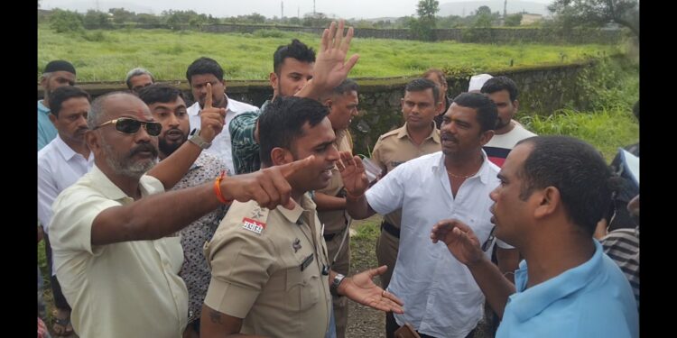 घोट येथे भूसंपादनावरुन तणाव