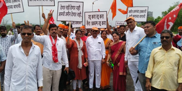 नैना हटाव,शेतकरी बचाव; प्रकल्पग्रस्त उद्या मंत्रालयावर धडकणार