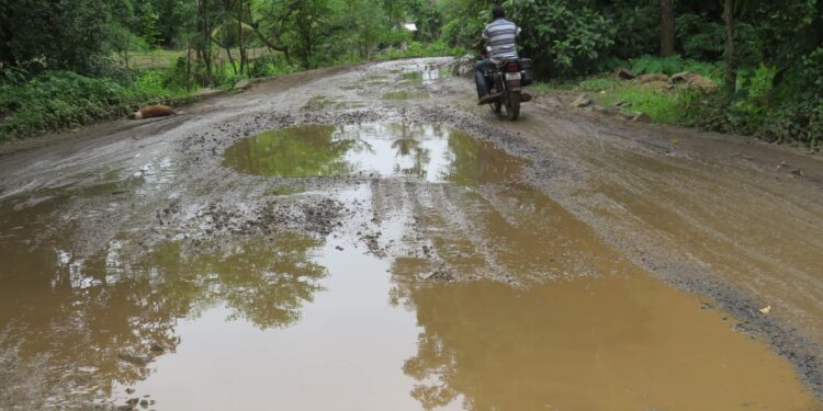आमदारांचे गाव गेले खड्ड्यात