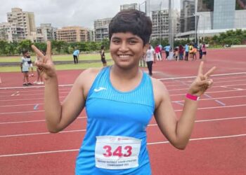 गोळाफेक स्पर्धेत भक्ती भोईर प्रथम