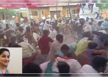 आंदोलकांवर लाठीचार्ज निषेधार्थ- चित्रा पाटील