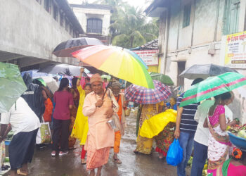 गणेशोत्सवात मुसळधार पावसाचे विघ्न