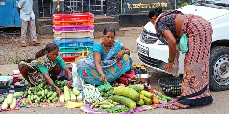 गावठी भाज्यांमुळे नागरिकांना रोजगार
