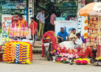 बाजारपेठा सजल्या बाप्पाच्या साहित्यांनी
