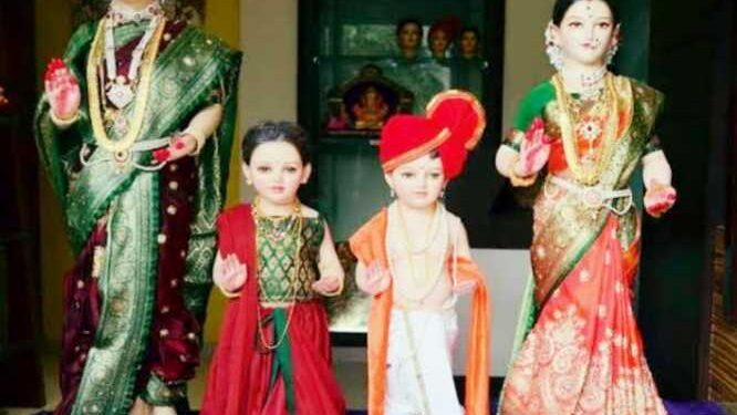 उरण परिसरात गौरीचा थाटमाट