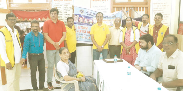 लायन्स क्लब मांडवातर्फे महाआरोग्य शिबीर