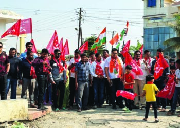 जासईत इंडिया आघाडीचे शक्ती प्रदर्शन