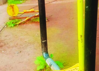 ओपन जिमच्या साहित्यांची नादुरुस्ती