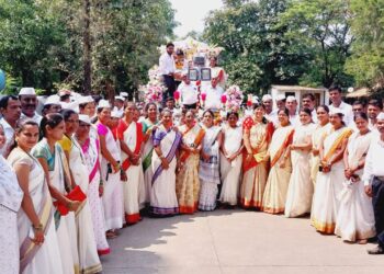 खालापूरात अमृत कलशाचे स्वागत