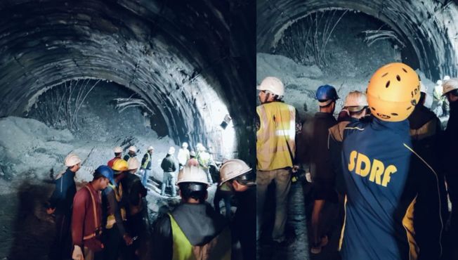 उत्तरकाशीत बांधकामाधीन बोगदा कोसळून मोठी दुर्घटना