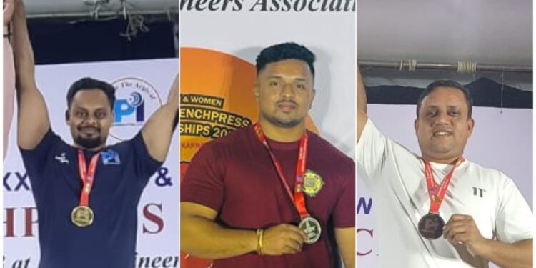 बेंचप्रेस स्पर्धेत रायगडला तीन पदकं