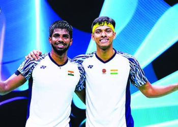 चायना मास्टर्स बॅडमिंटन स्पर्धेत सात्विक-चिरागची आगेकूच