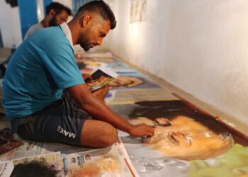 जिवंतपणाची अनुभूती देणारी रांगोळी